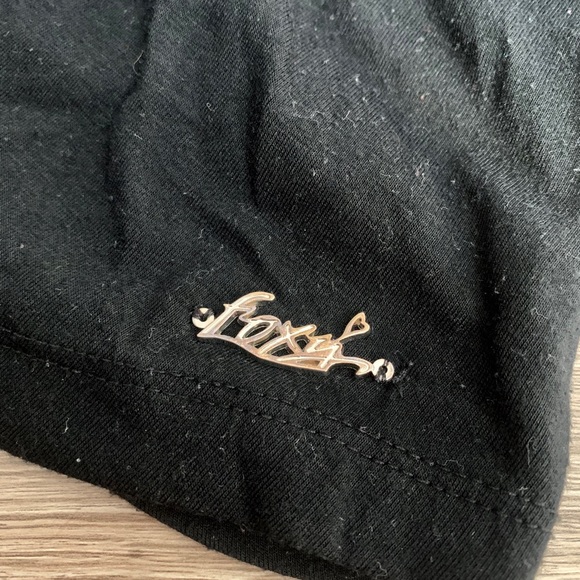 Vintage Foxy Jeans Heart Glam V Neck Cropped Baby Tee - Picture 3 of 4